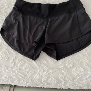 Black Lululemon Speed Short Size 2